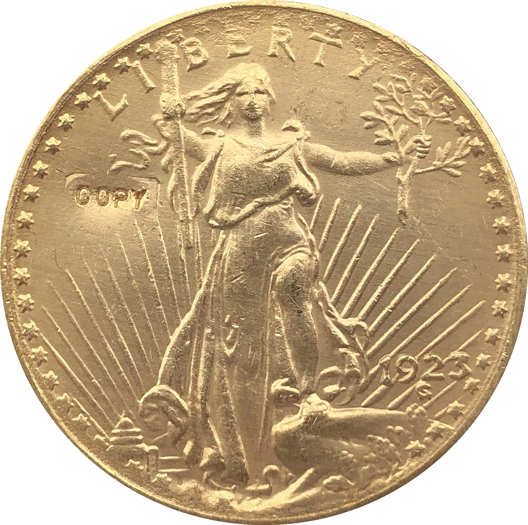 

1923 $20 ST Gaudens МОНЕТА КОПИЯ БЕСПЛАТНАЯ ДОСТАВКА