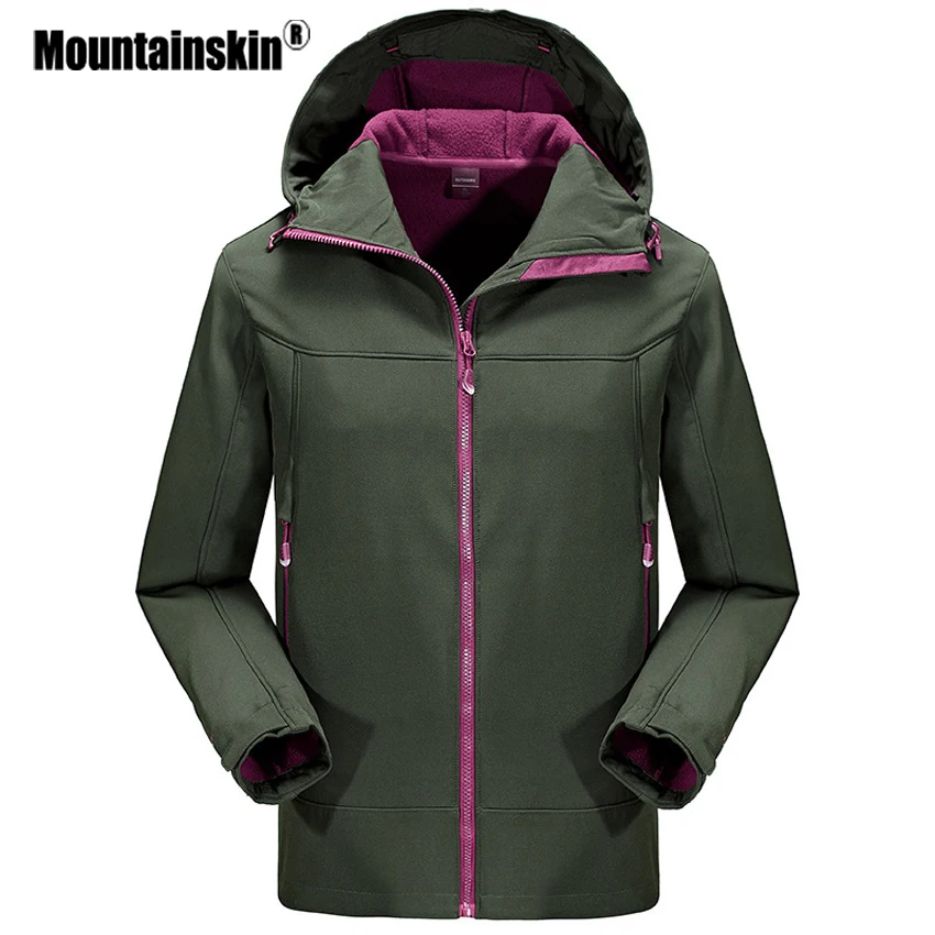 Mountainskin Для мужчин флис куртки Повседневное пальто с капюшоном Водонепроницаемый