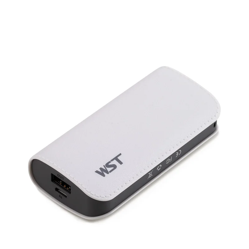WHITE WST мини внешний аккумулятор 5200 мАч портативный USB внешний аккумулятор для Xiaomi/iPhone/huawei с кабелем для зарядки легкий аккумулятор - Цвет: WHITE