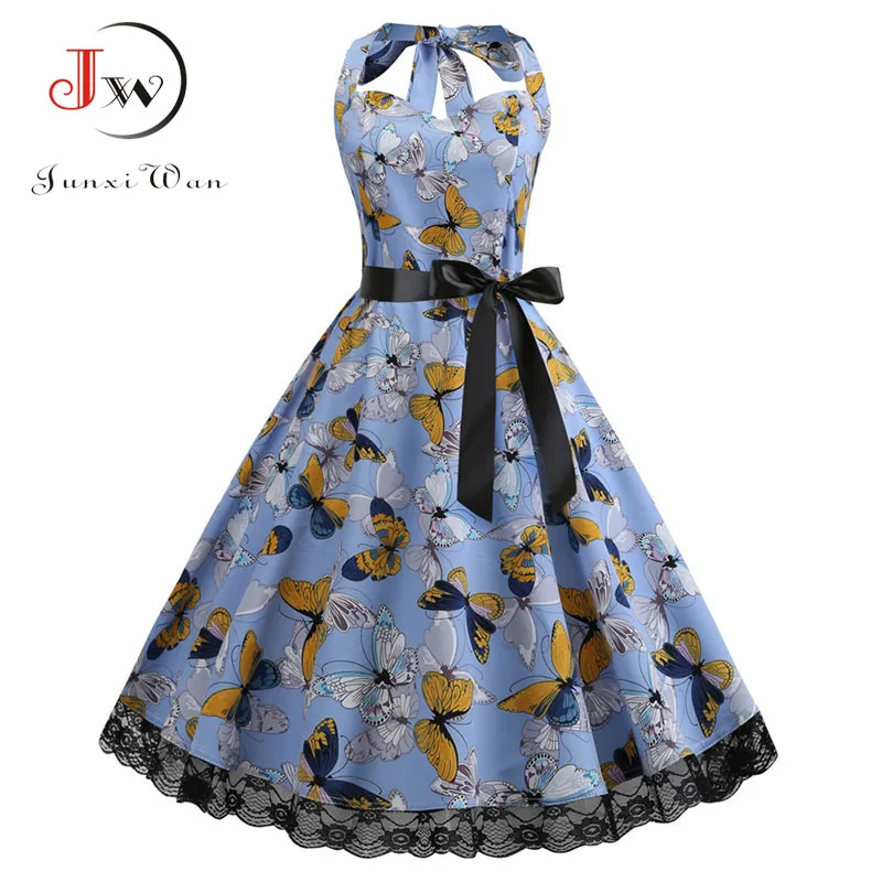 Кружевное лоскутное сексуальное платье с лямкой на шее женское летнее винтажное