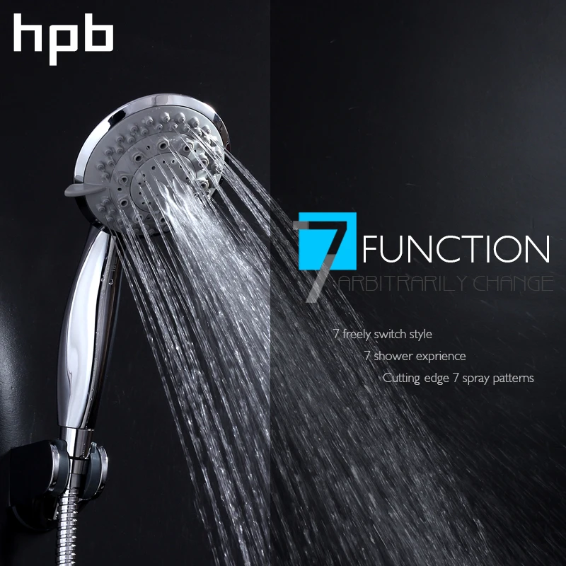 HPB семь функций ванная комната ручной душ ABS хромированная отделка