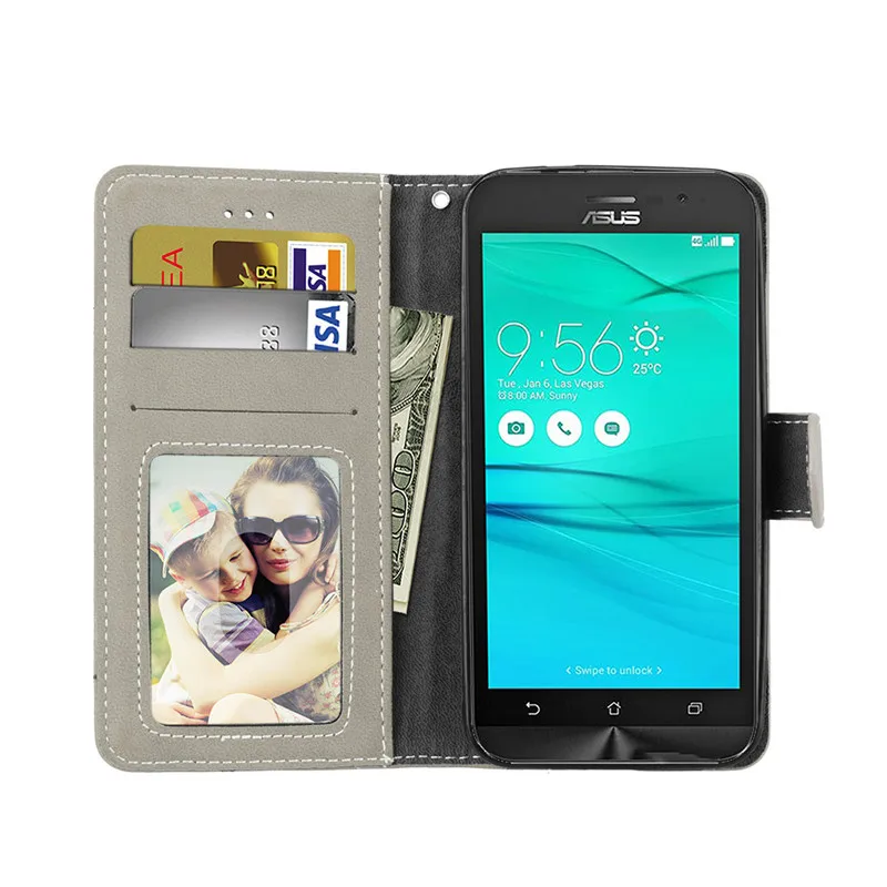 Для ASUS Zenfone Go ZB500KG чехол Asus X00BD чехол Роскошный чехол для телефона из искусственной кожи для ASUS Zenfone Go ZB500KG ZB ZB500 500 500 кг