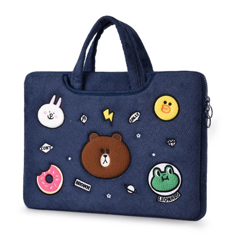Сумка с рисунком коричневого медведя 10 11 13 15 15,6 дюймов для Macbook Air Pro 11 13 15 сумка для ноутбука чехол для планшета компьютерный карман