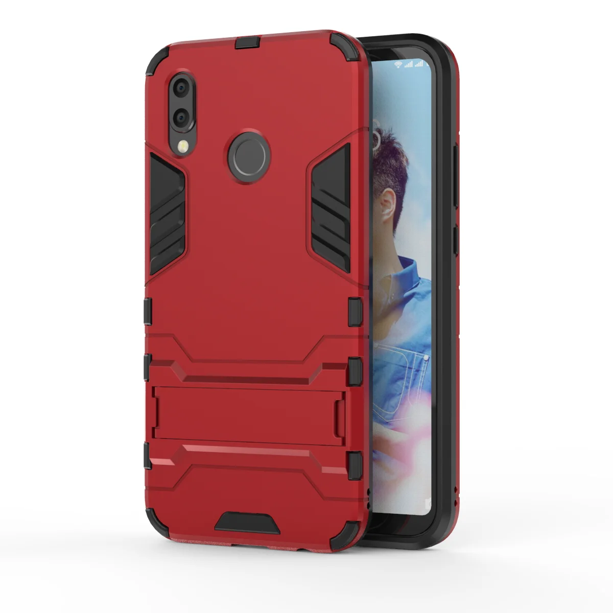 Для huawei P20 Lite Сельма робот Броня чехол Гибридный жесткий Пластик с подставкой Para