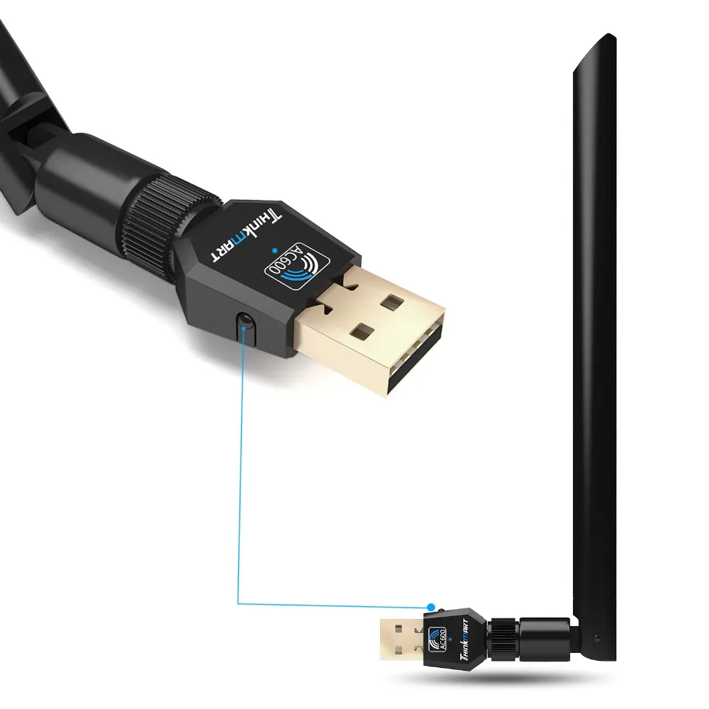 WiFi USB Антенна адаптер AC600Mbps беспроводной 600 м 2 4G 5 ГГц Двухдиапазонная Wifi сетевая