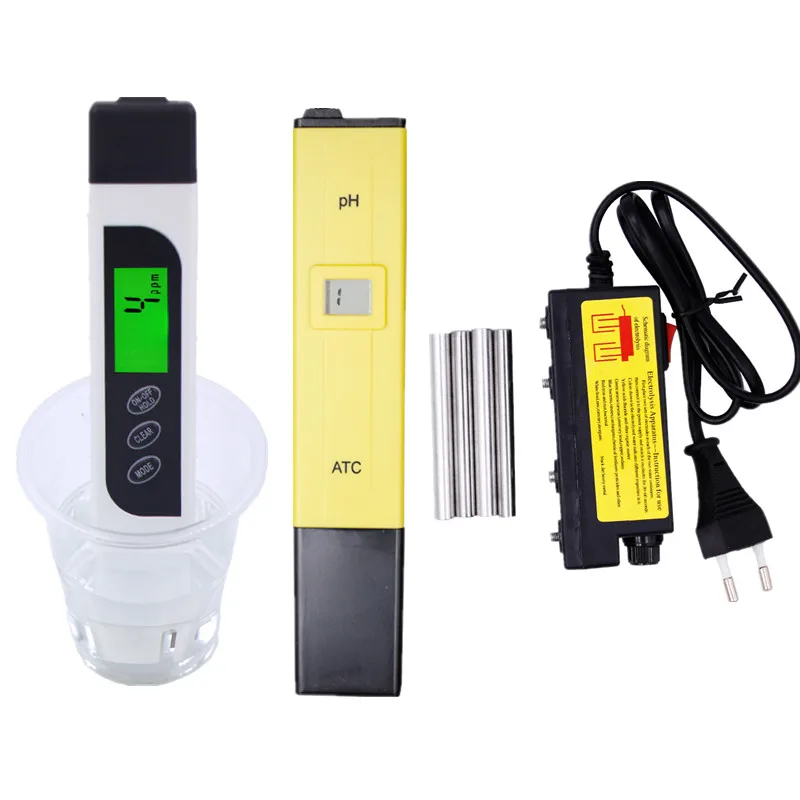 ЖК дисплей Цифровой TDS EC PPM качество воды тестер + PH метр ручка электролизер