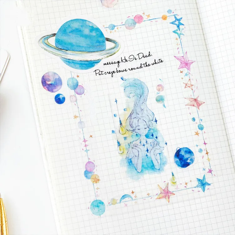 45 шт./компл. Kawaii Planet Sticker дневник японский маленький Diy Фотоальбом милый стикер s