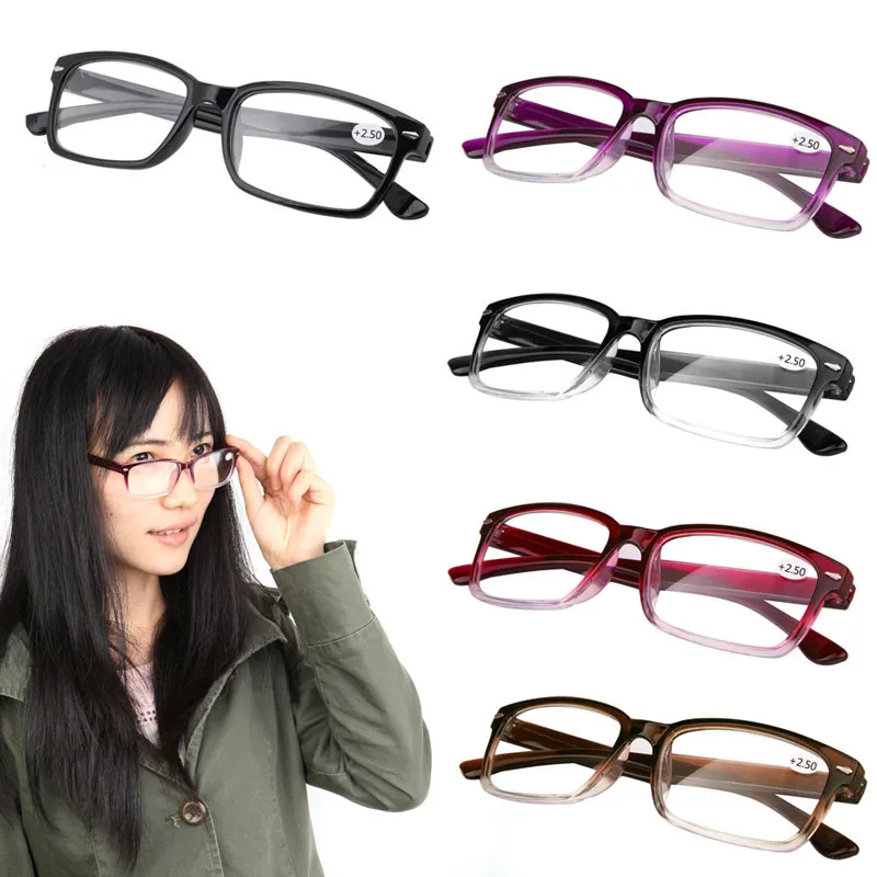 

iboode Vintage Reading Glass Super Light weight Unisex Read Glasses Gradient Frame Presbyopic +100 +150 +200 +250 +300 +350 +400