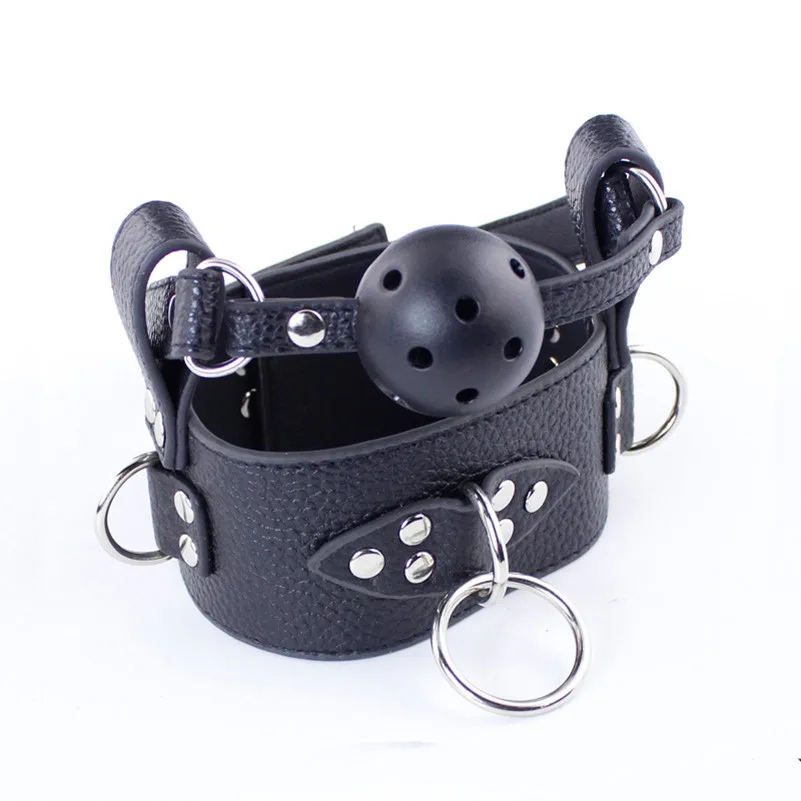 Женский кожаный ошейник SODANDY открытые кляп для рта БДСМ секс игрушки пар