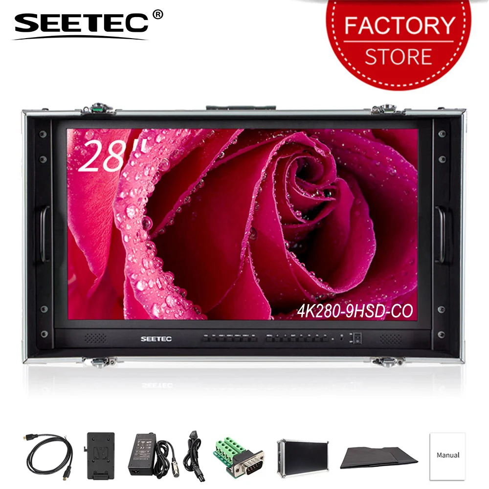 

SEETEC 4K280-9HSD-CO 28 ''Pro РАДИОВЕЩАТЕЛЬНЫЙ ЖК-монитор 4 K UHD 3840x2160 HDMI 3g SDI dvi вход переносить на руководителя для видеонаблюдение