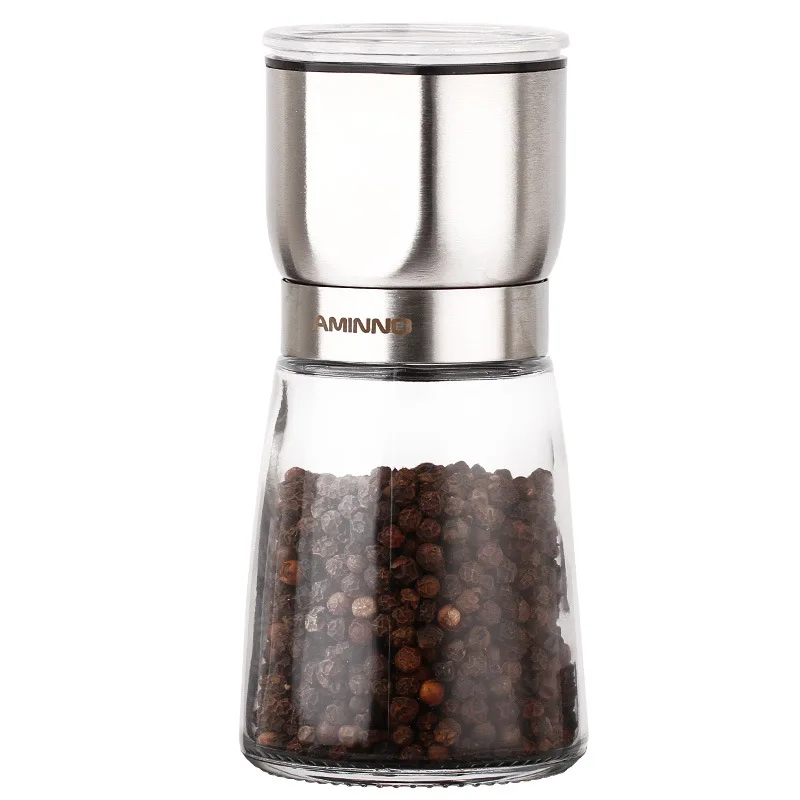 Высокое качество стекла мельница для перца Slim Fit spice соль перец Grinder кухонные