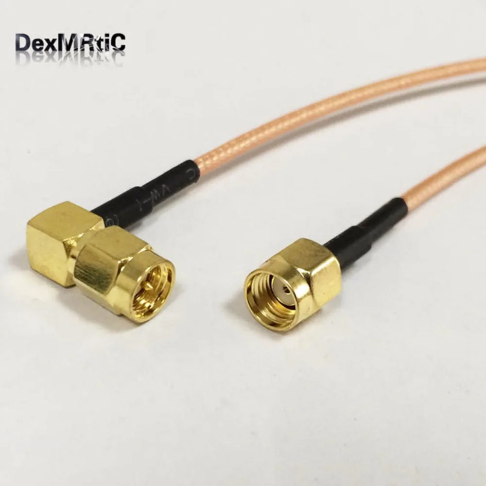 RP SMA Штекерный переключатель прямоугольный Кабельный адаптер RG316 15 см для Wi Fi