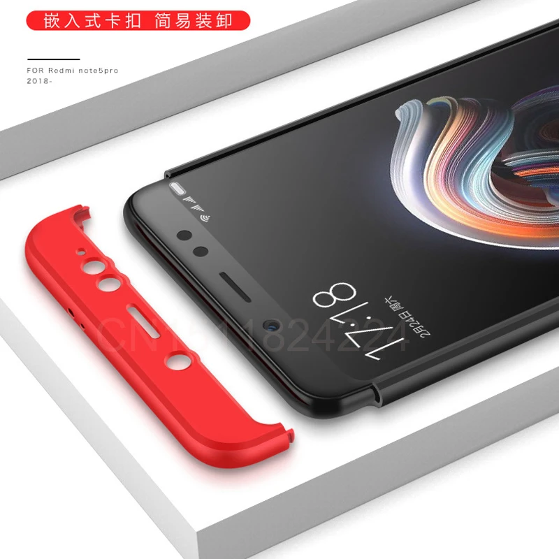 Чехол с полной защитой 360 для Xiaomi Redmi Note 5 Global Plus жесткий матовый защитный чехол 4X