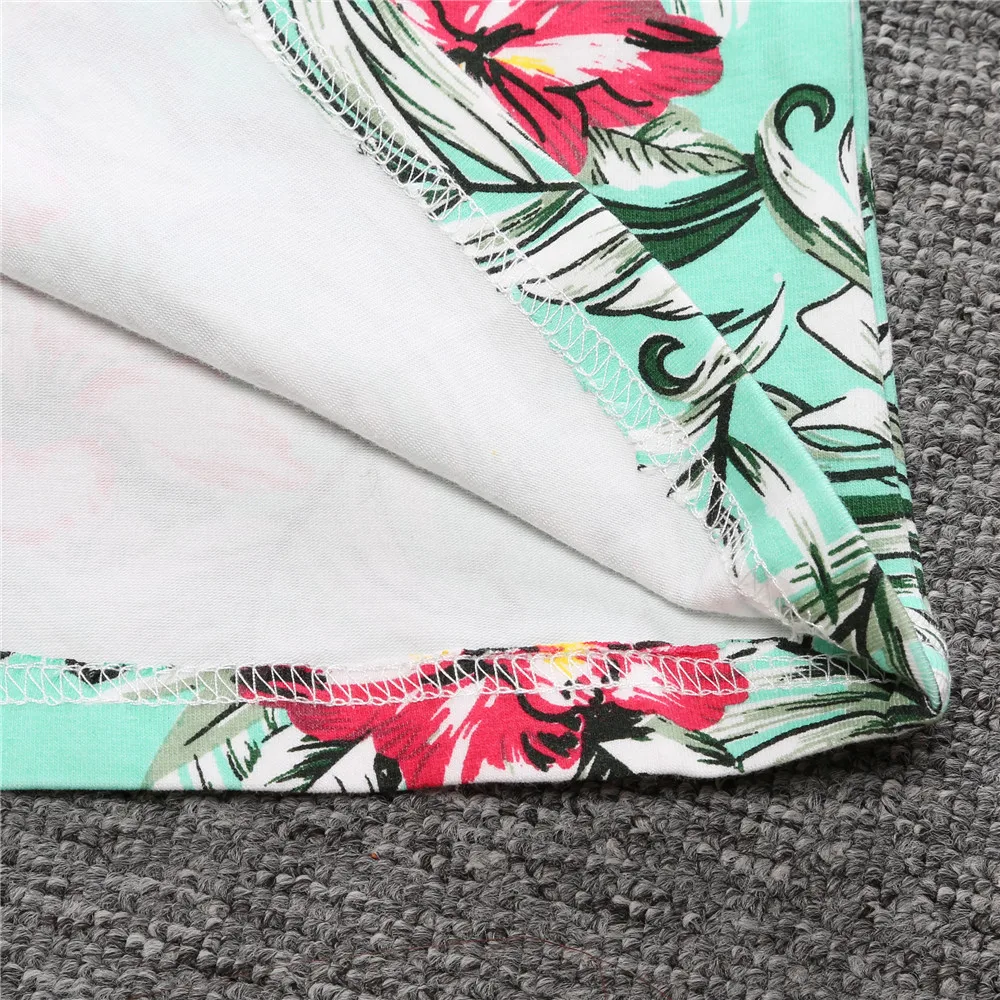 Летняя детская одежда костюм Пляжная рубашка с коротким рукавом и отложным