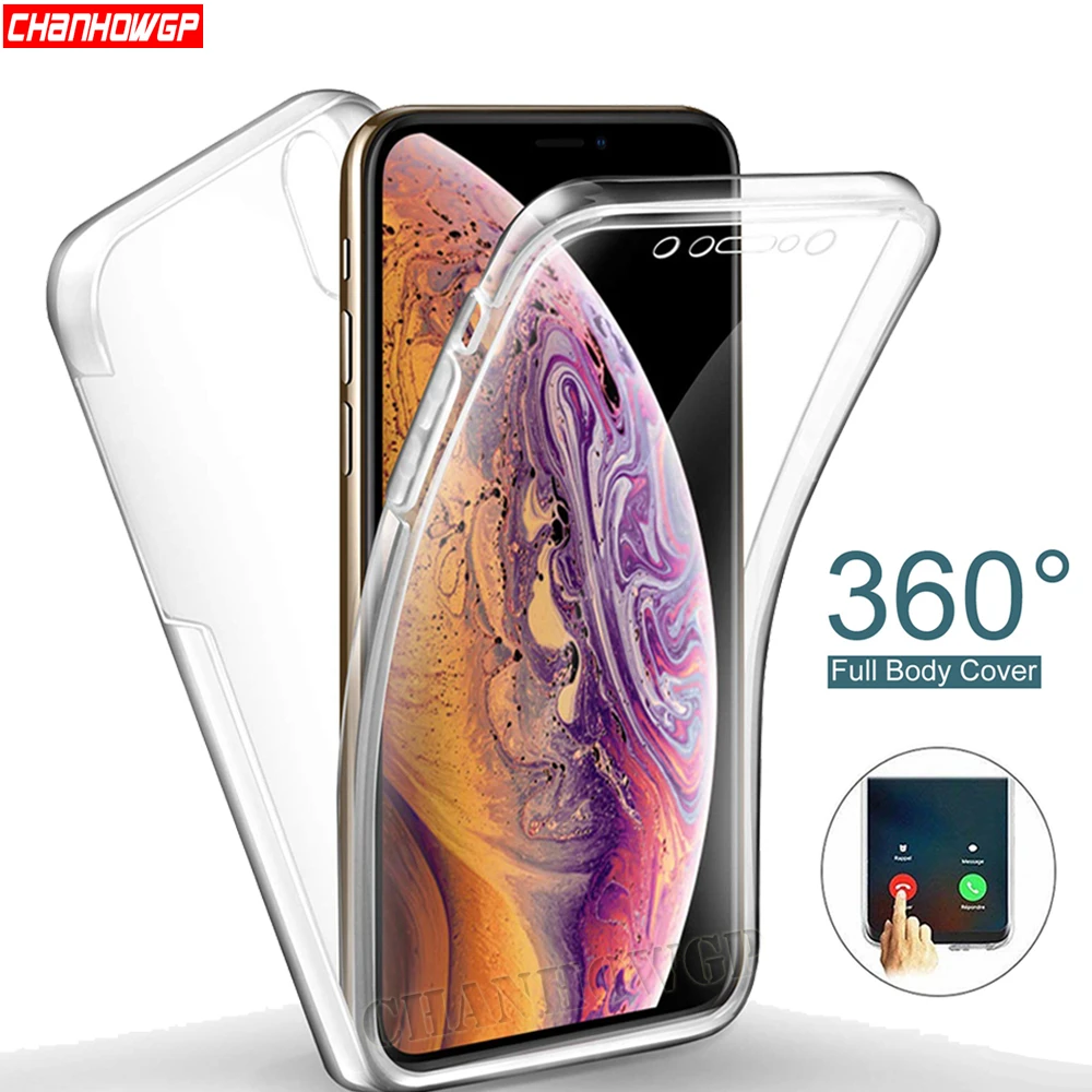 Двухслойный силиконовый чехол для iPhone XS Max XR X 5 5S 6 6S 7 8 Plus + из ТПУ с полным