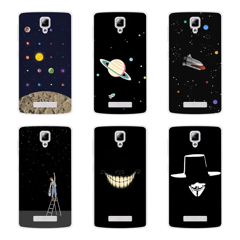 Чехол Lenovo A2010 Silicon Black с рисунком граффити, мягкий задний кожух из термопластичного полиуретана для защиты телефона.