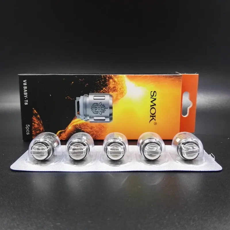 Оригинальный cigarro Eletrônico vaporizador SMOK катушки TFV8 маленьких T8 V8 испаритель для VAPE