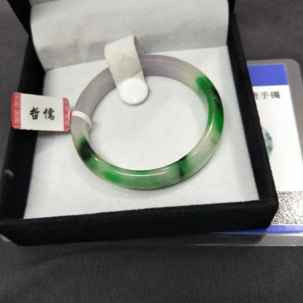 

Send A certificate natural Jadeite bracelet Elegant green tricolor 54-61mm female bracelet Jewelry