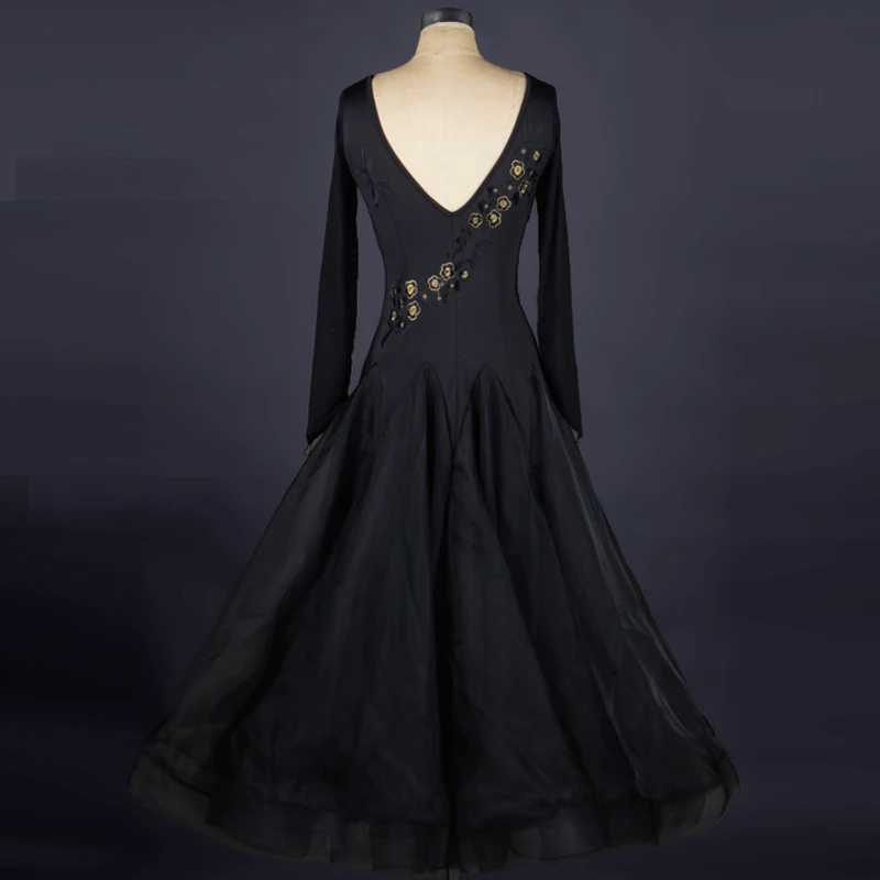 New Ballroom Dance Costumes Sexy Dress for Women Long Sleeve Modern Performance Costume Dancing Skirt | Тематическая одежда и