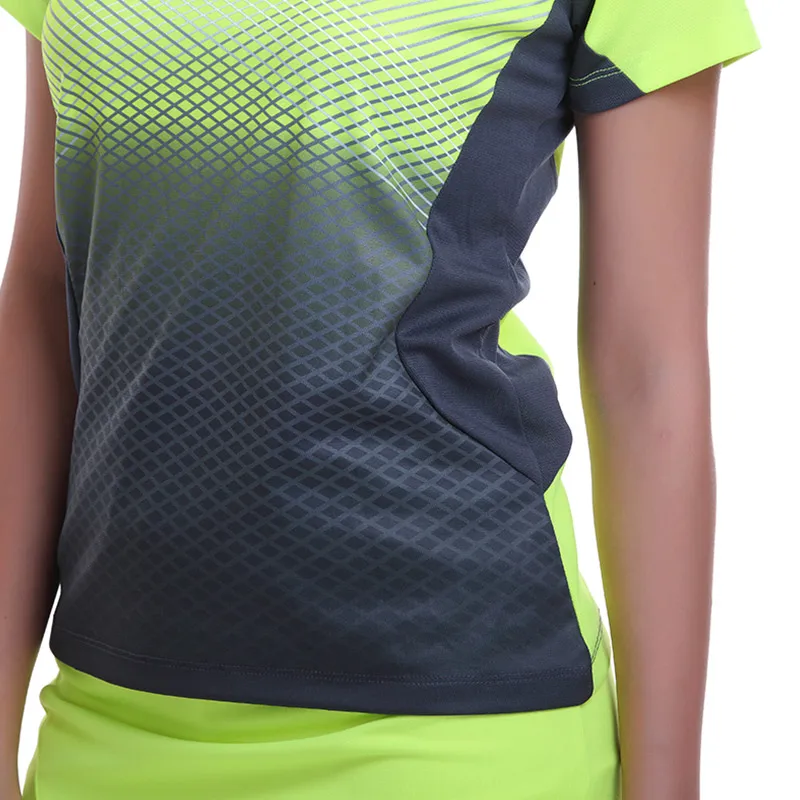 Рубашка с коротким рукавом для бадминтона костюм мужчин и женщин дышащая