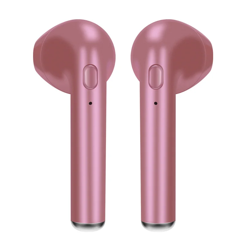 Rose gold pair Беспроводные bluetooth-наушники NO-Border i7 i7s TWS, мини музыкальный наушник, гарнитура, спортивные наушники с микрофоном для водителя ТЕЛЕФОНА - Цвет: Rose gold pair