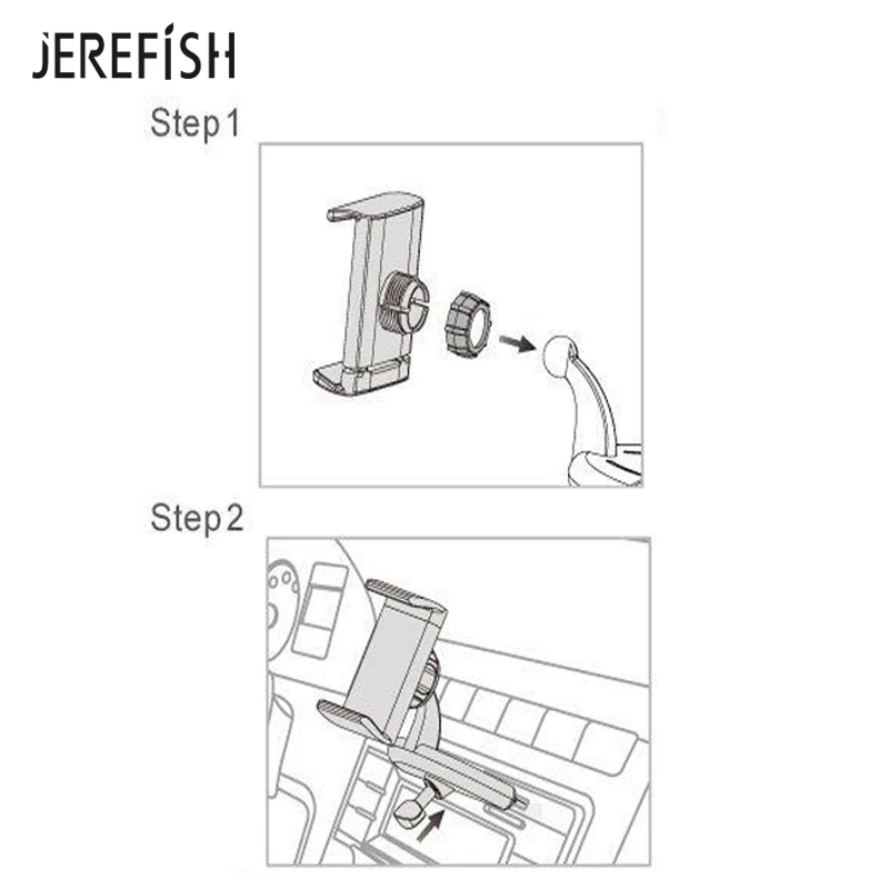 Jerefish Автомобильный держатель для телефона Универсальный 360 градусов вращение Автомобильный CD слот подставка держатель мобильного телефона для смартфонов gps устройств