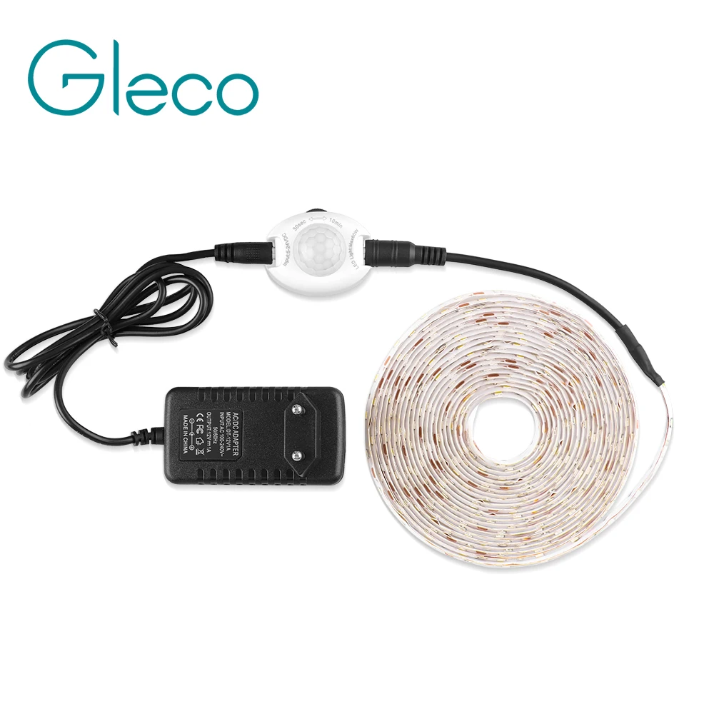 PIR Motion Sensor  LED Strip Light 1M  2M  3M  5M IP65 Wateproof for Indoor Home Sensor light Flexible Tape LED Strip 2835