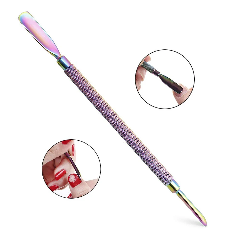 Радужный УФ Гель лак для ногтей из нержавеющей стали пинцет кутикулы резак