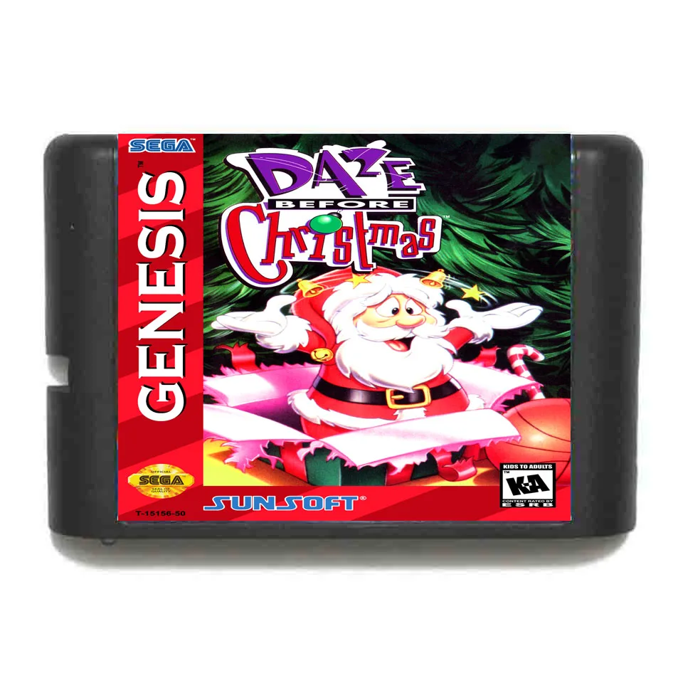 Daze до Рождества 16 бит SEGA MD игровая карта для Sega Mega Drive Genesis|sega md game card|sega games16 bit |