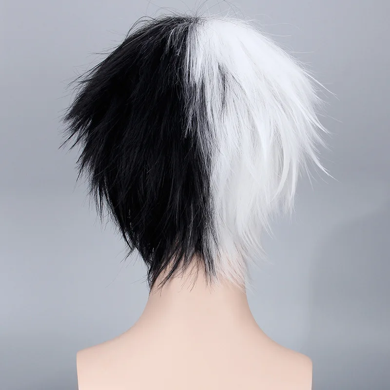 

Coshome Dangan Ronpa Danganronpa Monokuma Cosplay C Wigs Anime White And Black Short Hair