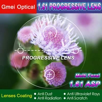 1 61 digital free form progressive no line multi focal prescription customized optical lenses with anti reflection coating 2 pcs