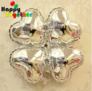 HAPPY TOGETHER Factory 2015 Hot Sale 100 Pieces DIY Party Decors Clover Shaped Mylar Arch Balloon |