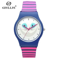 women cartoon casual waterproof watches willis fashion quartz brand sports leisure cats patterns silicone wristwatch