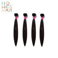 wowigs hair peruvian straight 4 pcs 100 human hair free shipping natural color remy hair extensions