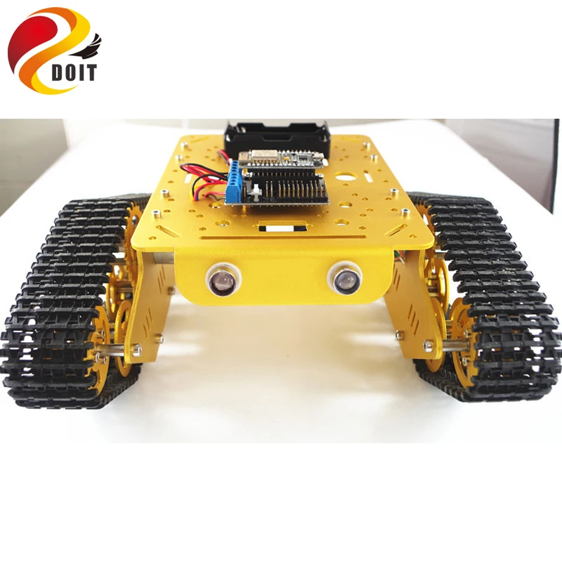 Радиоуправляемый робот-бак T300 Wi-Fi на платформе Android/iOS базе Nodemcu ESP8266 | Игрушки и