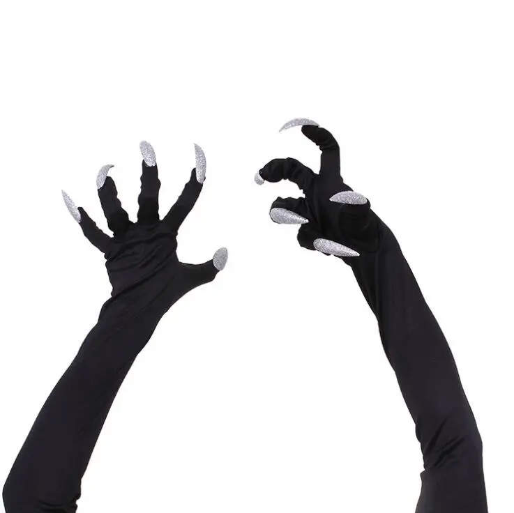 2 пар/упак. длинные ногти Перчатки Halloweencosplay реквизит костюмы ручной рукава paw