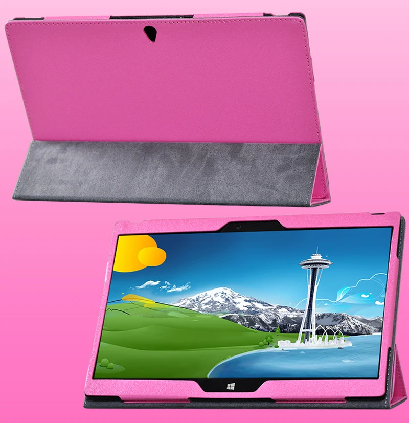 Ультратонкий складной чехол подставка из искусственной кожи (полиуретан) с