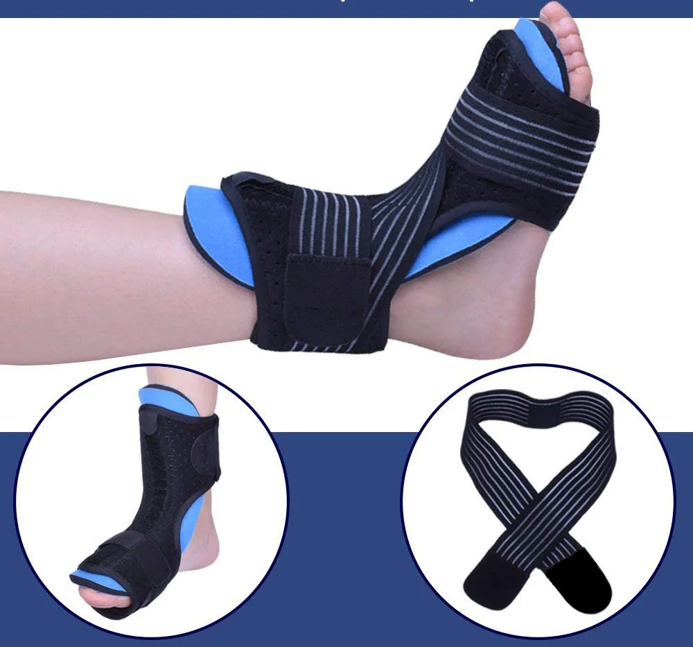 Медицинские Ортопедические поддерживающий Ортез Nightime Brace Dorsal алюминиевый медицинская шина Plantar Fasciitis лодыжки Sprain фиксатор для ног бесплатно - Цвет: as show