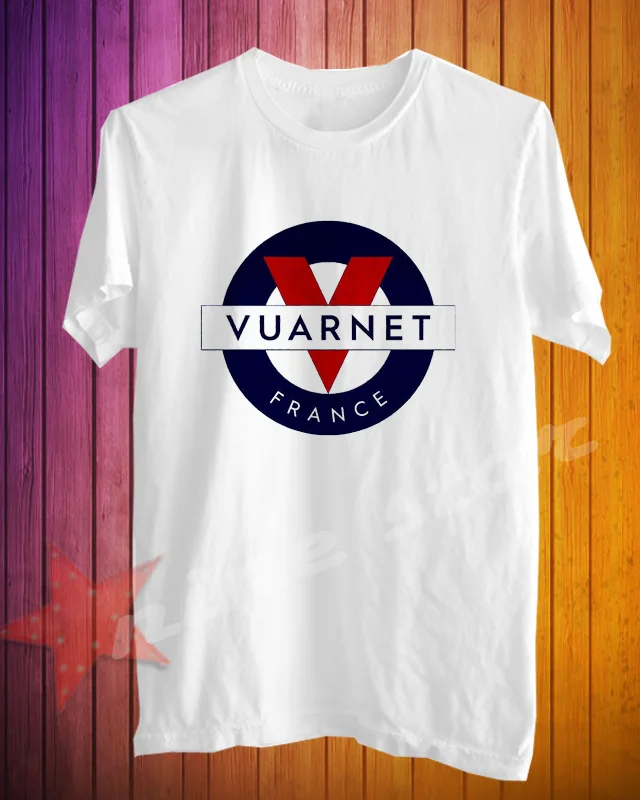 

T-shirt Vuarnet T-Shirt Vintage Retro Iconic ! Reprint white cotton Print T Shirt Harajuku Short Sleeve Men Top