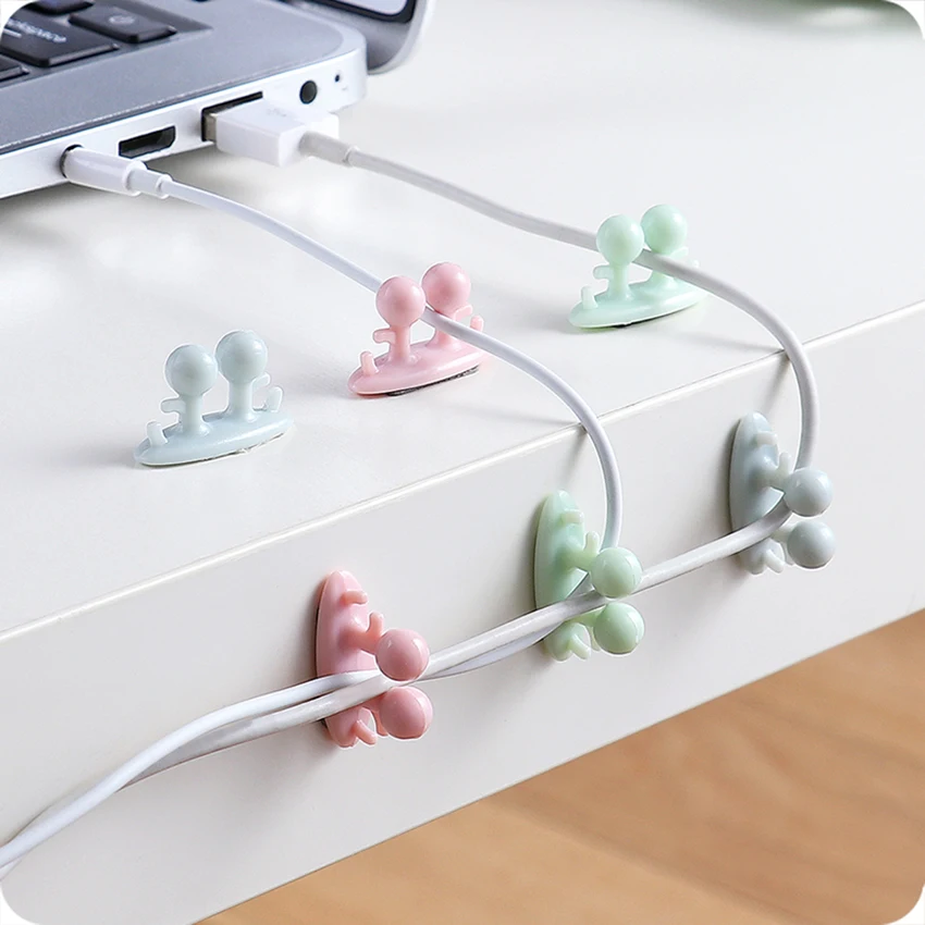Самоклеящиеся зажимы для кабелей 8 шт./лот зажим крепления стола USB провода