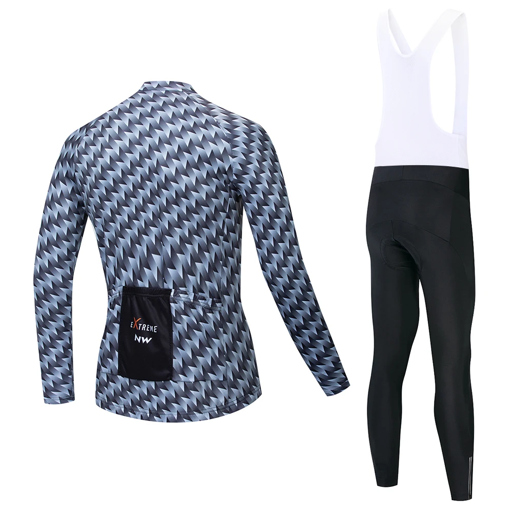 High quality 2019 NW Long Sleeve outdoor Cycling Jersey Bib Pants Set Bicycle Clothes Breathable quick-drying | Спорт и развлечения