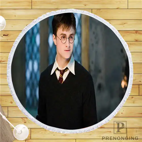 Round beach blanket Пользовательские DIY из микрофибры по индивидуальному заказу ткань harry_potter(1) Круглый пляжный коврик полотенце напечатано по требованию 150 см#19-01-28-4-142 - Цвет: Round beach blanket