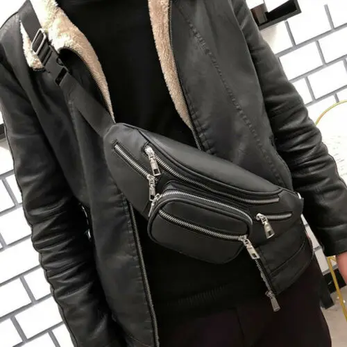 Модная Кожаная поясная сумка для мужчин и женщин женский кошелек