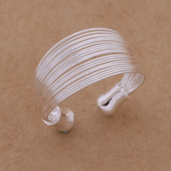 Изысканное посеребренное ювелирное изделие кольцо модное Открытое для женщин и