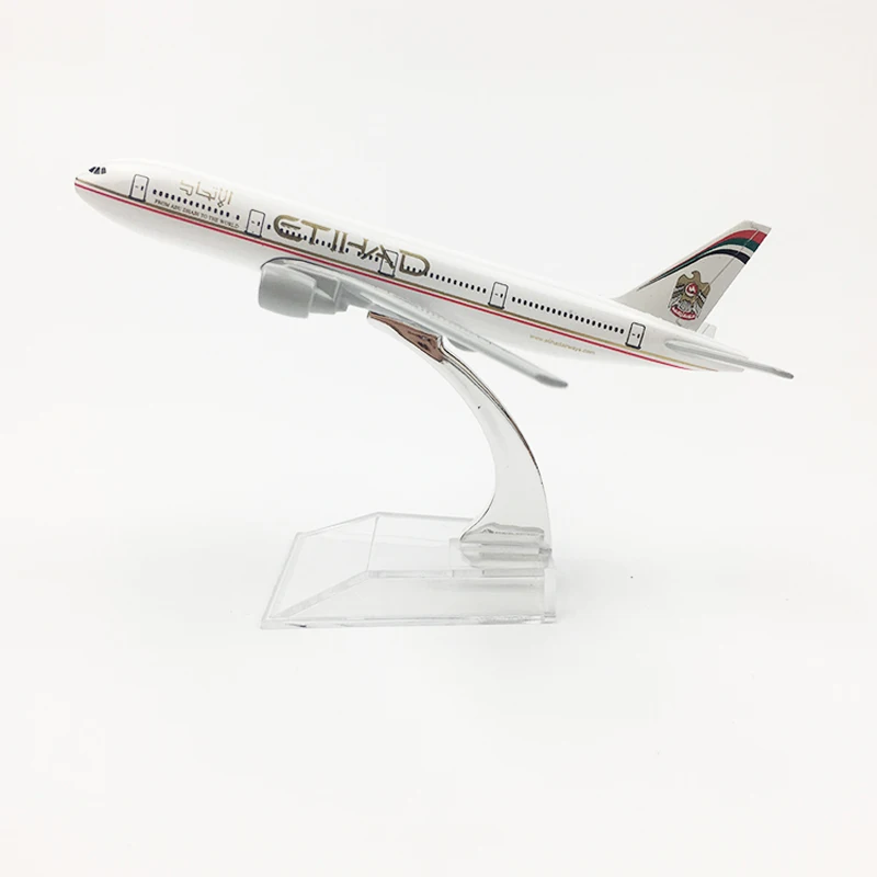 Модель самолета Etihad Airlines модель Боинг 777 16 см из металлического сплава 1:400 игрушка