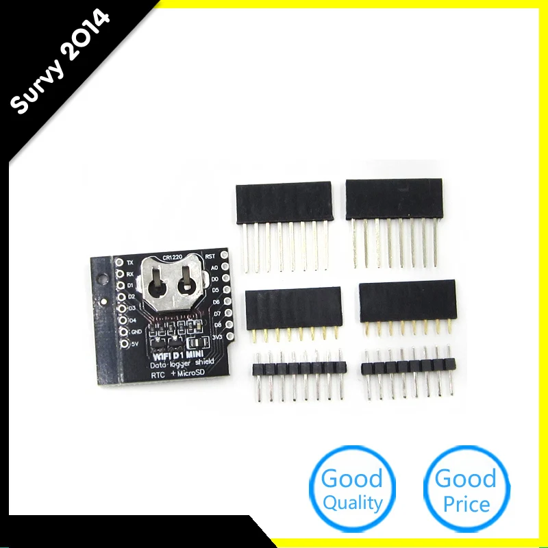 10 шт. для WeMos журнал данных щит регистратора Micro SD WIFI D1 Мини плата + RTC DS1307 часы