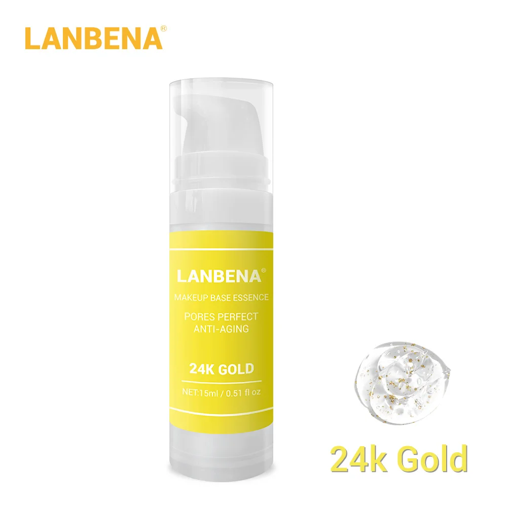 LANBENA 24K Золотая основа под макияж гиалуроновая кислота VC увлажняющий контроль