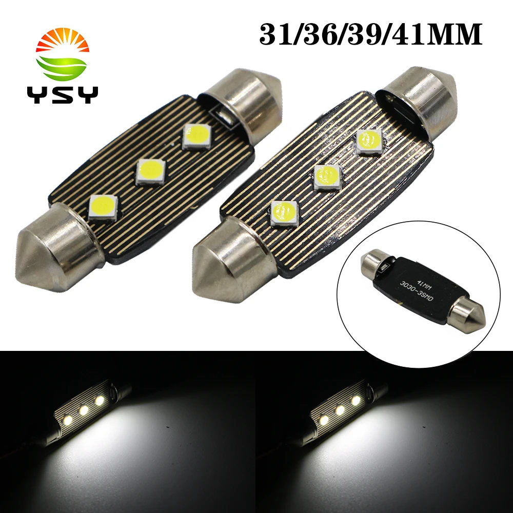 

YSY20X C5W LED Festoon Canbus Light 3030 31MM 36MM 39MM 41MM NO Error Car Lights Interior White Nonpolarity Dome Lamps Auto Bulb
