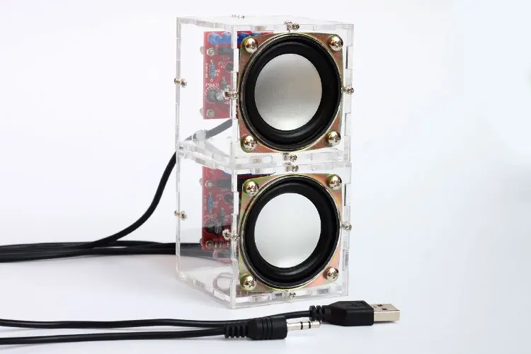 Diy электронные 3 Вт Динамик делает комплект с прозрачной оболочкой 2 36 дюймов 1