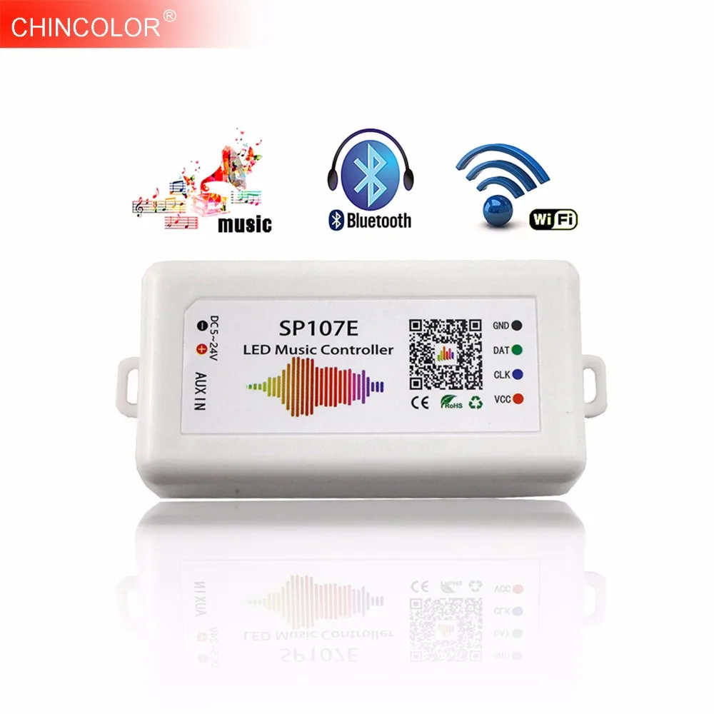 Музыка LED RGB контроллер WIFI Bluetooth Pixel IC SPI по телефону приложение SP107E для WS2812 SK6812 SK9822